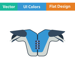 American football chest protection icon