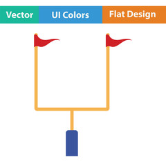 American football goal post icon