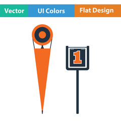 American football sideline markers icon