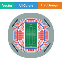 American football stadium bird's-eye view icon