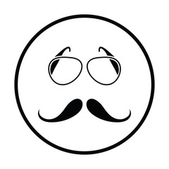 Glasses and mustache icon