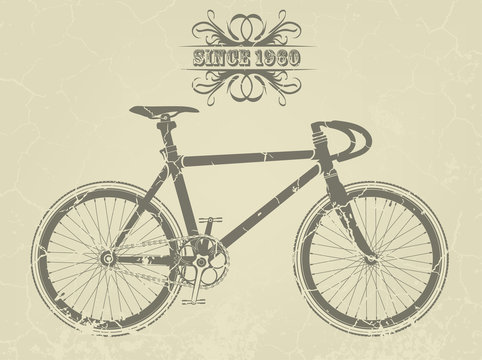 Illustration of a vintage sport bike