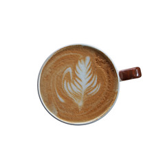 hot latte art coffee