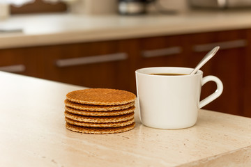Dutch Waffles with a cup