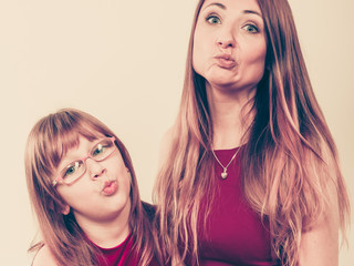 Fototapeta premium Mommy and daughter having fun