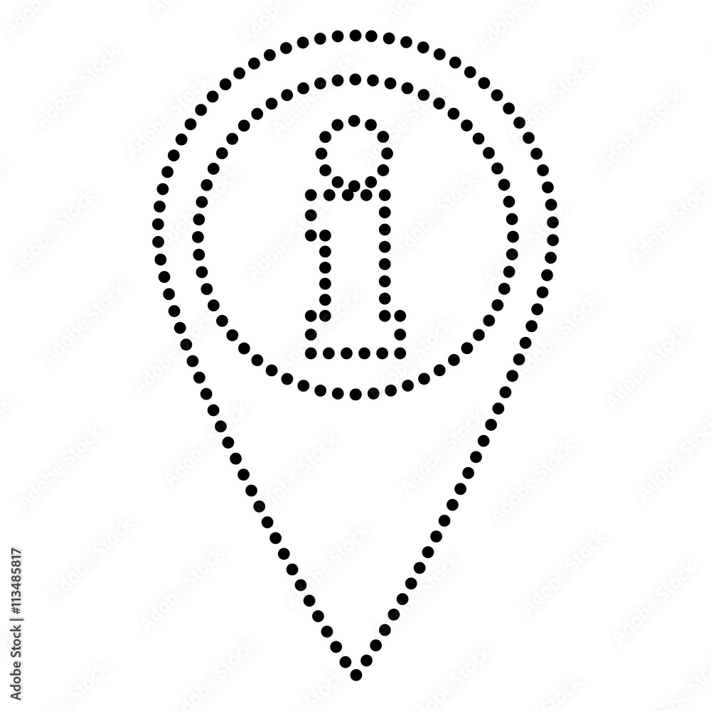 Poster map pointer with information sign