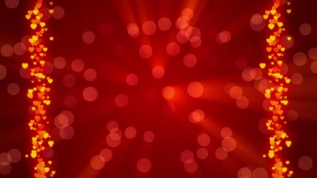 wedding background, red abstract background and heart, loop