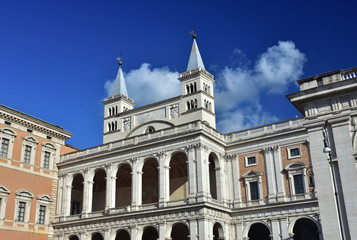 Fototapeta na wymiar St John Lateran Basilica Benediction Loggia in Rome