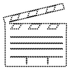 Film clap board cinema sign