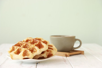 Stock Photo:.Homemade waffles
