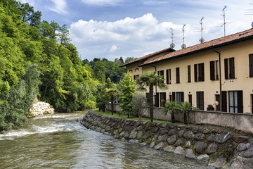 Fototapeta na wymiar The Lambro river (Brianza, Italy)
