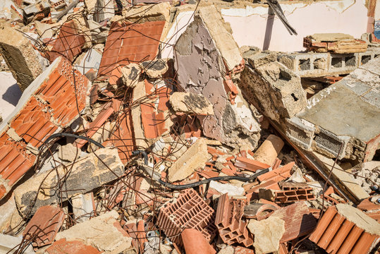 Demolition rubble