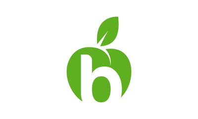 B letter green fruit logo