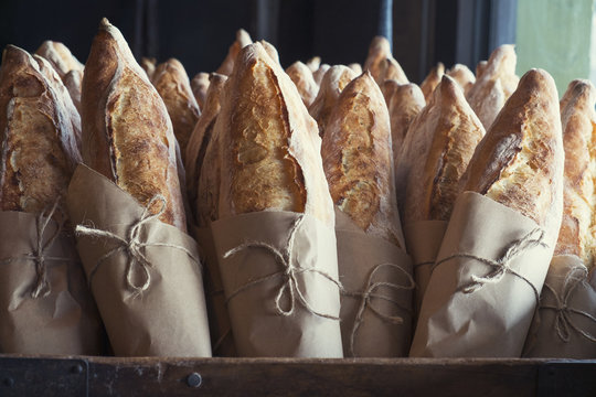 Close up of bread loaves