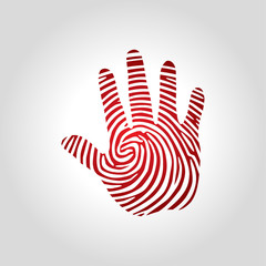 hand logo, icon and symbol vector illustration