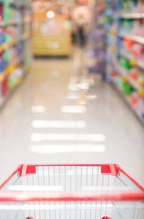 shopping cart in a supermarket