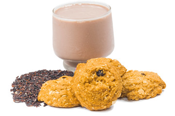 meal rasin cookies isolate on white
