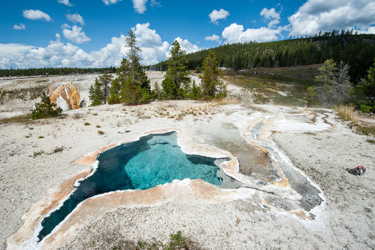 Natural hot spring, Yellowstone, Wyoming