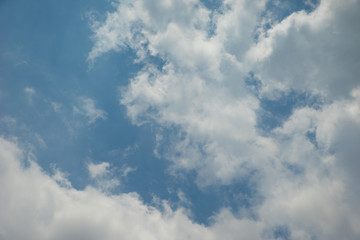 White cloud on the blue sky.