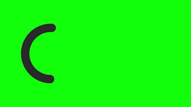 Progress loading ring UI indicator. Black Loading Circle. Download progress, preloader animation web design template, interface upload. Animation of UI element in 4K on green chroma key screen