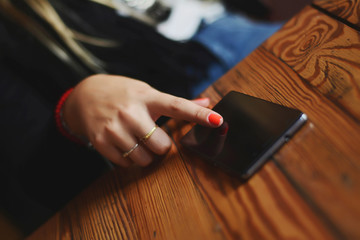 Young woman using smartphone