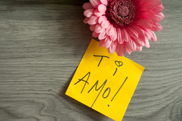 love note "ti amo"