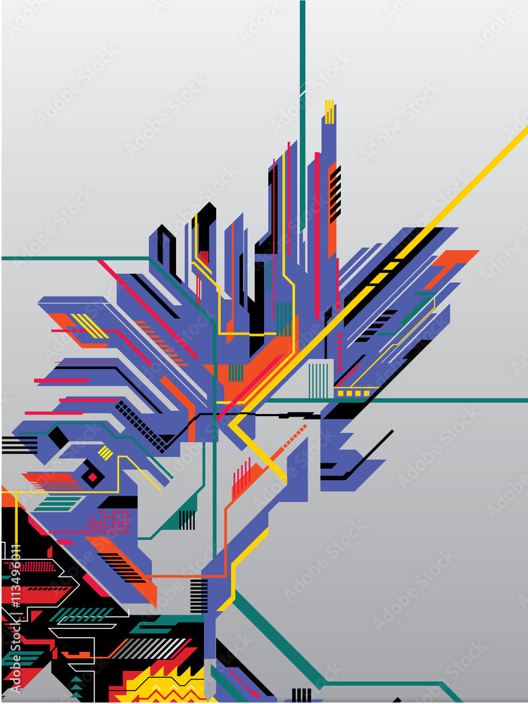 Poster line abstract background wallpaper..