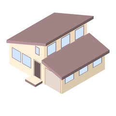 Isometric house. House icon. Vector building.