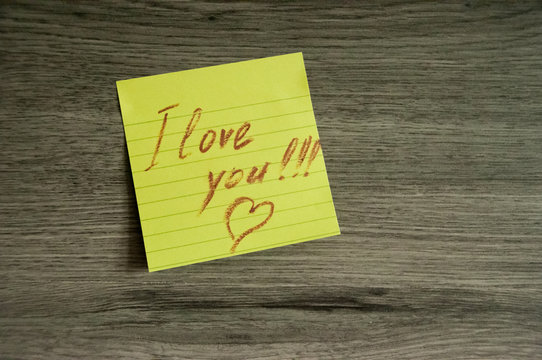 love note "I love you"