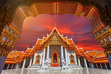 Lichtdoorlatende rolgordijnen Tempel Wat Benchamabophit , Thailand (the Marble Temple)