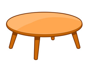 Wooden table isolated illustration
