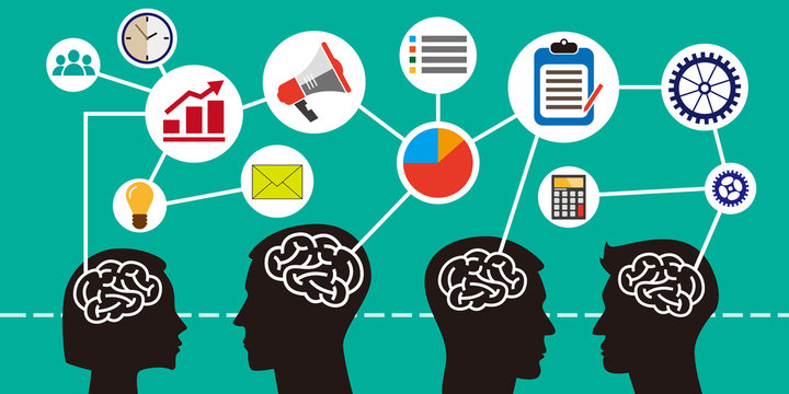 Brainstorm concept. Mind map. Creative Think