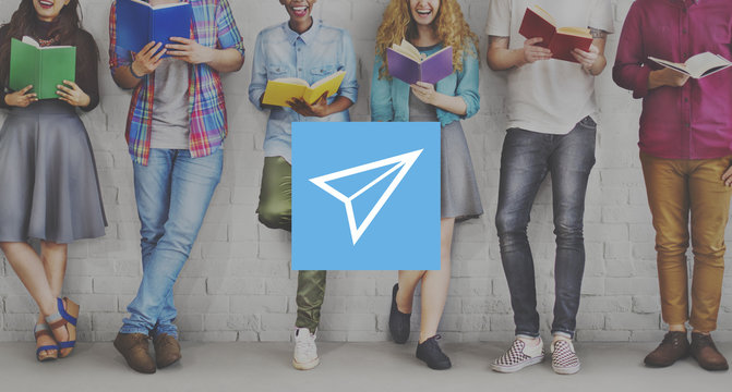 Paper Airplane Rocket Launce Growth Success Startup Concept