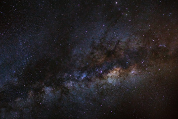 milky way galaxy on a night sky, Long exposure photograph, with