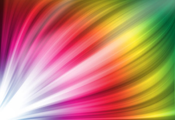 Colorful ray glitter sparkle defocused rays lights bokeh abstract background.