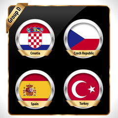 European football championship 2016 in France groups vector group D