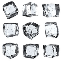 ice cubes isolated on white 