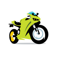 Vector Motorcycle Cartoon Illustration.