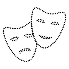 Theater icon with happy and sad masks