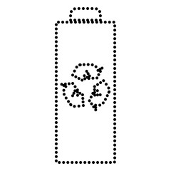 Battery recycle sign illustration