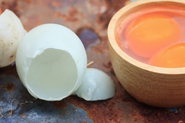 Fresh egg and duck eggs