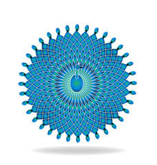 Peacock pattern logo vector 