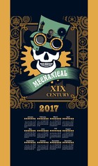 Calendar 2017 steam punk