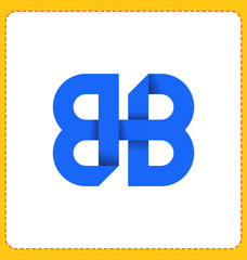 BB Two letter composition for initial, logo or signature