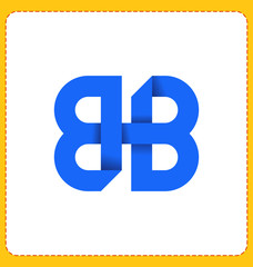 BB Two letter composition for initial, logo or signature