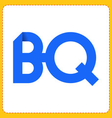 BQ Two letter composition for initial, logo or signature