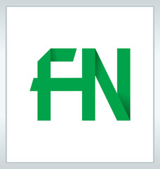 FN Two letter composition for initial, logo or signature.