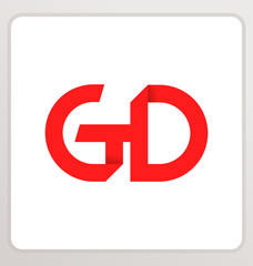 GD Two letter composition for initial, logo or signature.