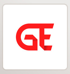 GE Two letter composition for initial, logo or signature.