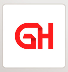 GH Two letter composition for initial, logo or signature.